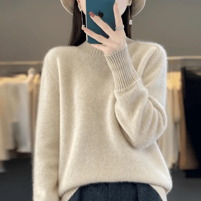 头上倭堕髻~秋冬新款曾黎同款重磅加厚高领女士羊毛衫 DMR-269