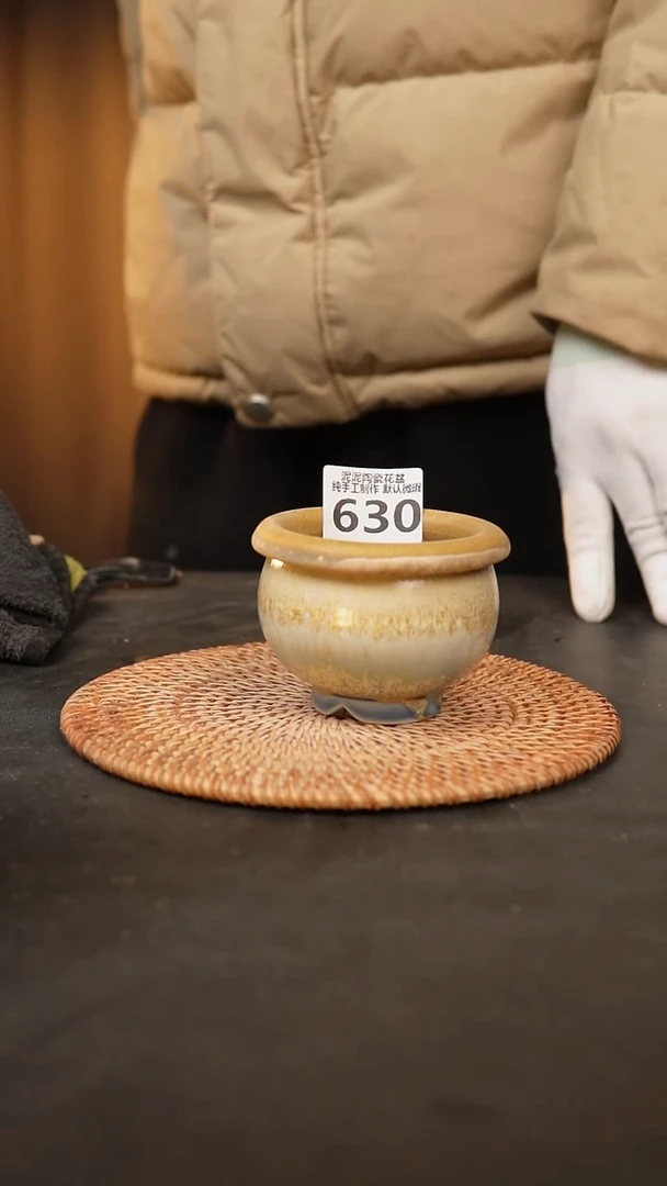 【闪购商品】瓷片630泥泥手工花盆