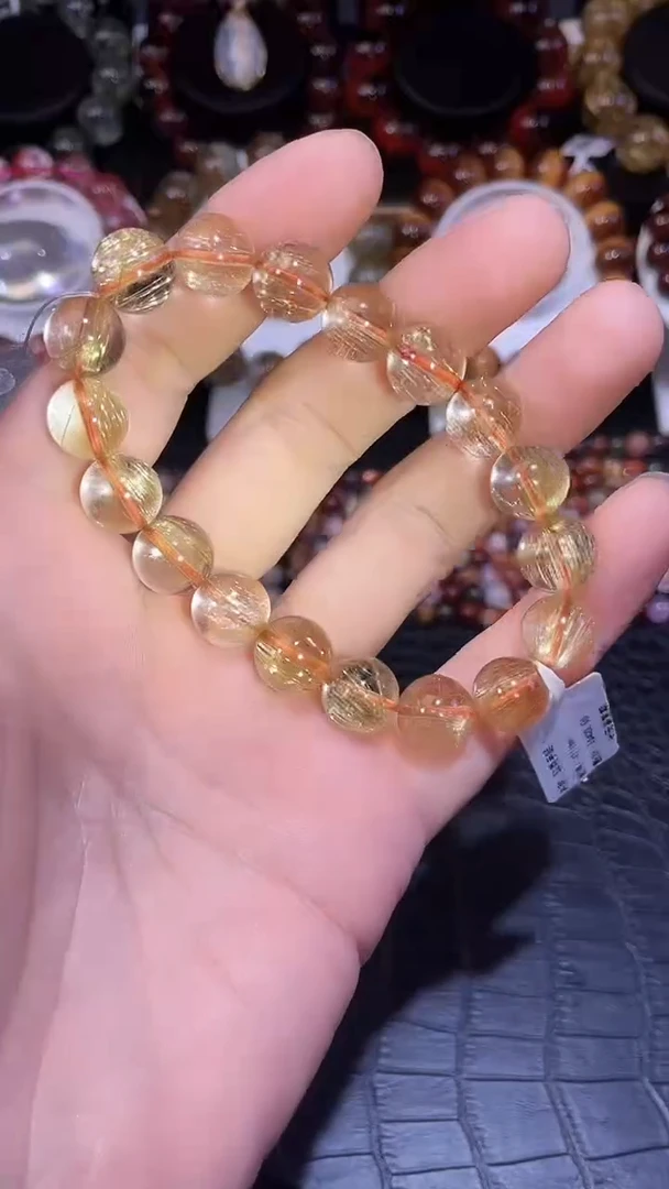 未镶嵌手链水晶发晶单圈手链