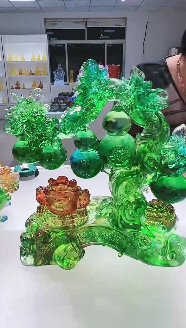 手工艺品琉璃遇*古法琉璃五福临门