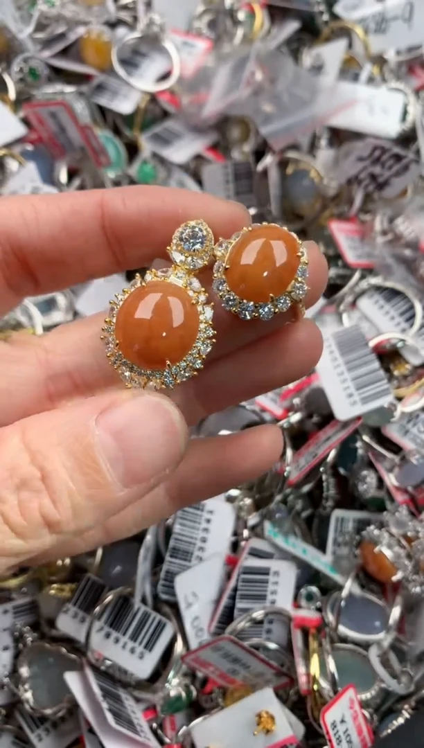 银S925镶嵌戒指翡翠666    9