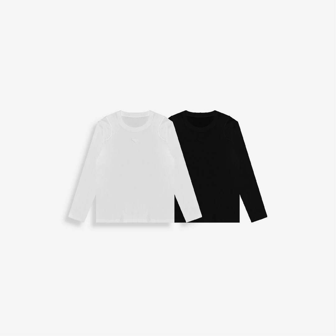 21211简约百搭基础款圆领套头长袖T恤女时尚宽松通勤内搭