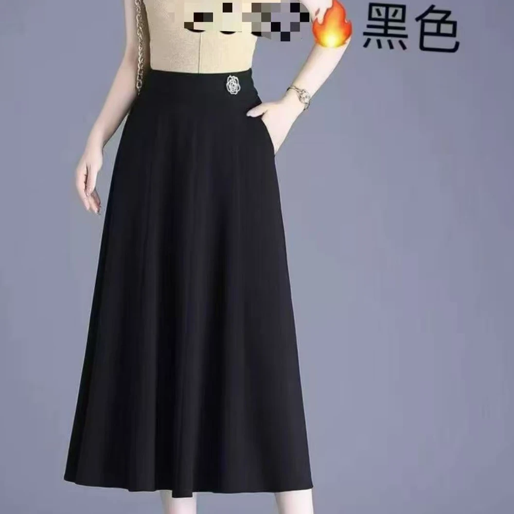 【大润】夏季显瘦百搭高腰A字八片半身裙（裙长80左右）