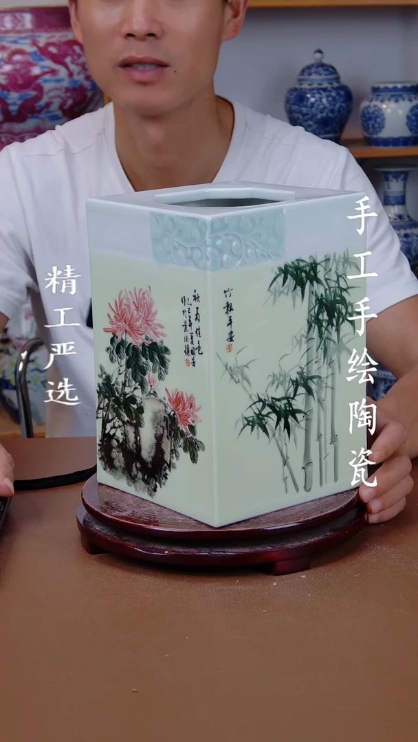 瓶景德镇手工手绘陶瓷摆件69