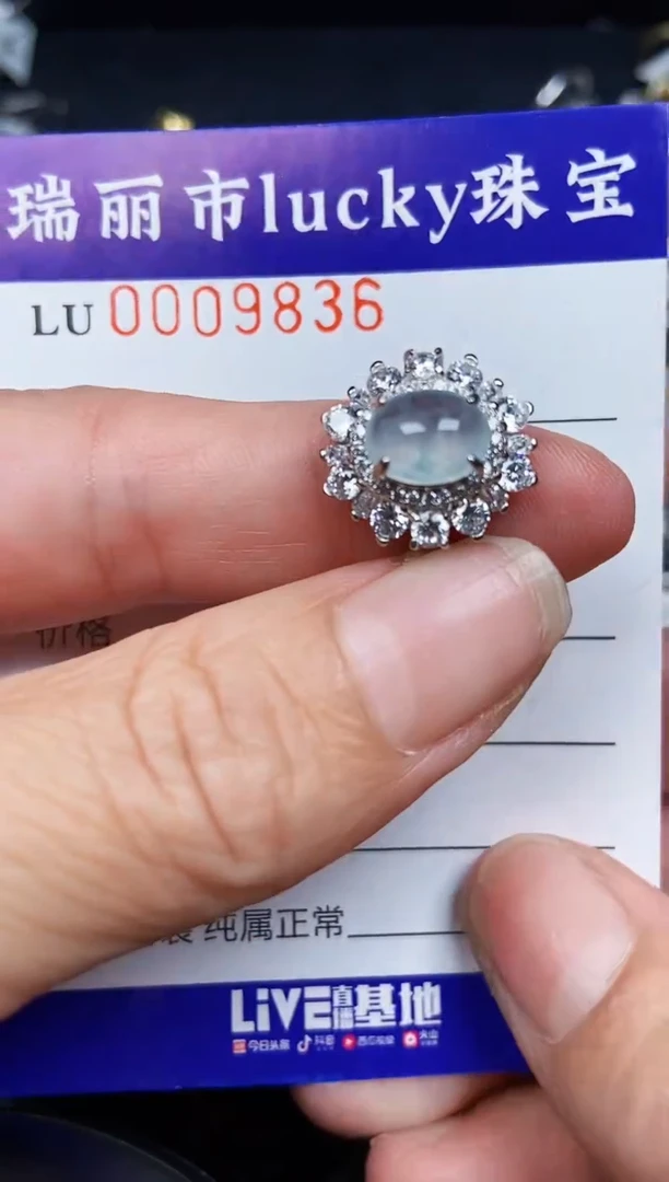 翡翠银S925镶嵌颈饰9836
