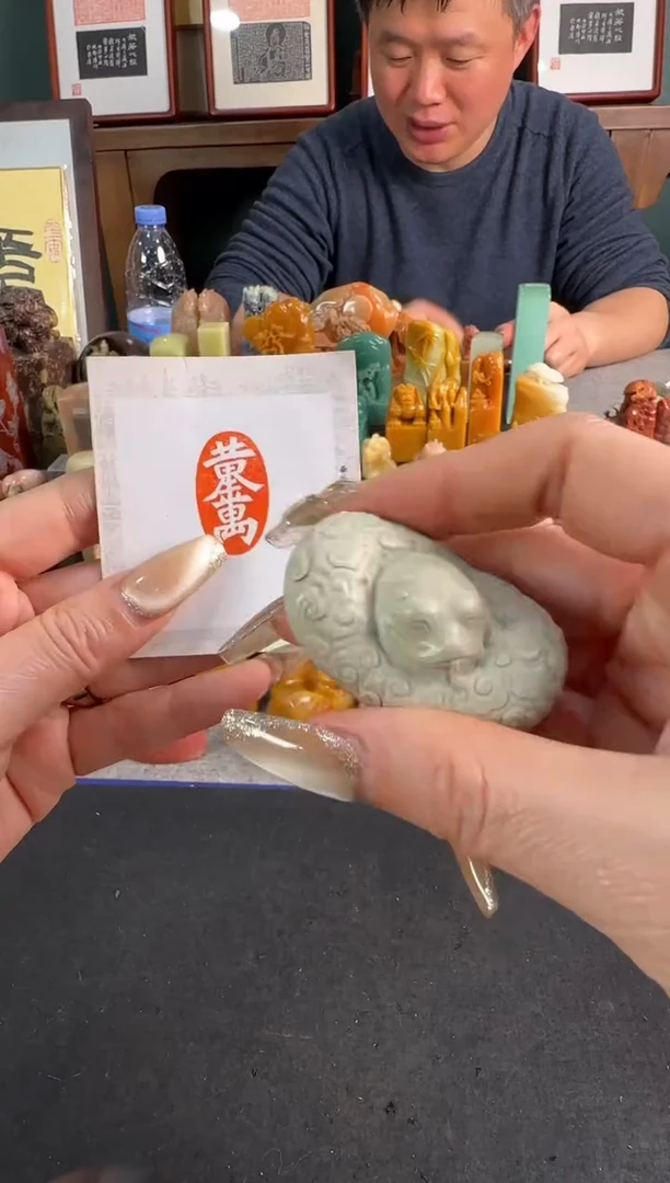 【闪购商品】青田石印石同款定制黄金万两