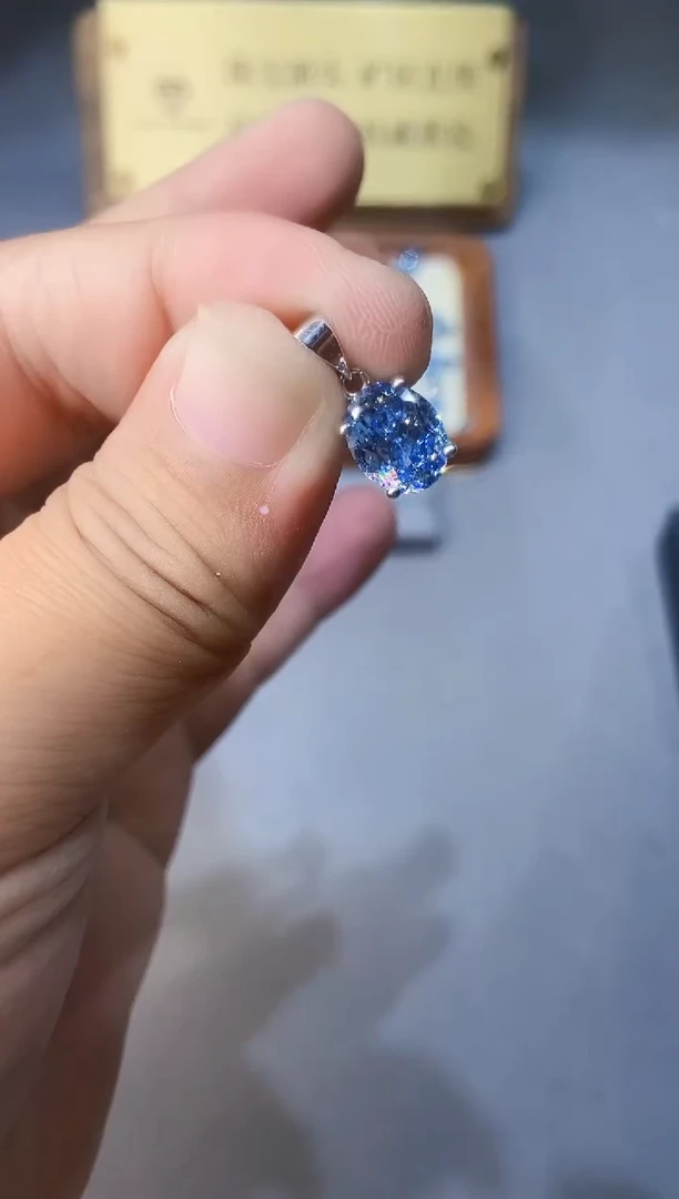 海蓝宝石颈饰银S925镶嵌.....