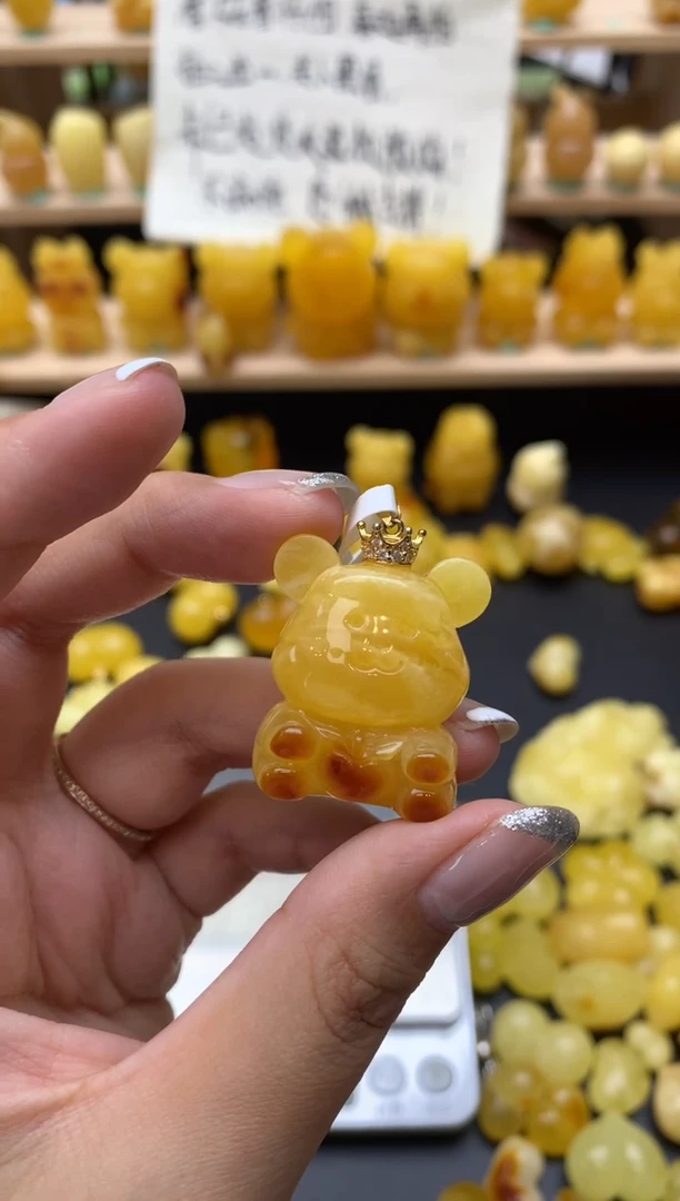 琥珀银S925镶嵌珠宝奇石005琥珀蜜蜡百分之90个别有微瑕