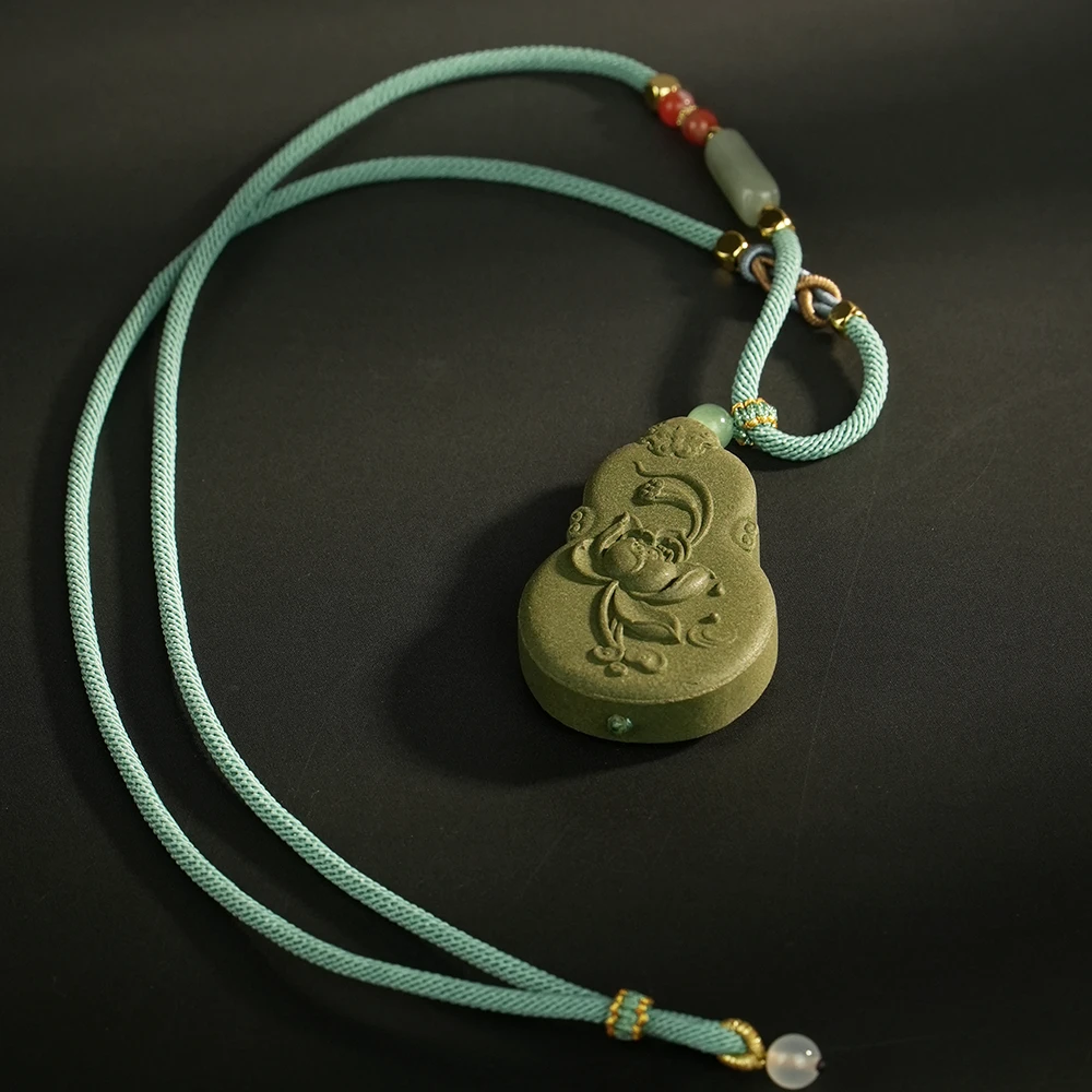 【堂主设计款】二苏旧局古法合香香珠鱼戏莲叶挂脖款