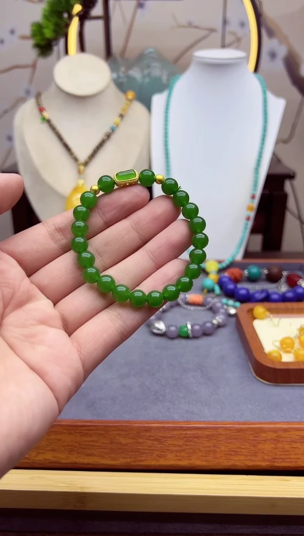 【闪购商品】和田玉（糖玉）手链14K金镶嵌S93````````