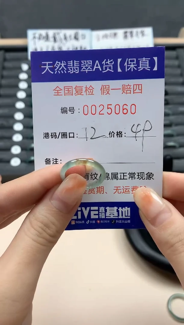 【闪购商品】翡翠戒指未镶嵌天然25060