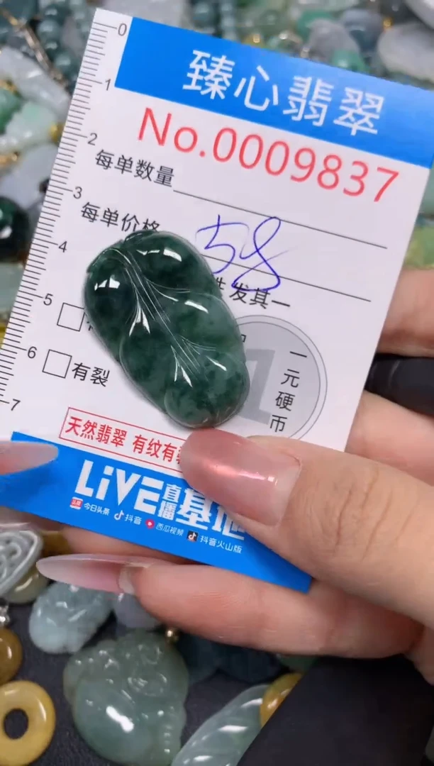 【闪购商品】翡翠颈饰未镶嵌含绳0009837