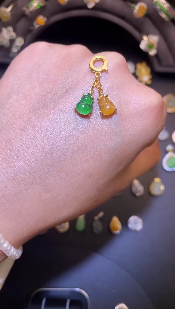 吊坠(不含链)银S925镶嵌翡翠1