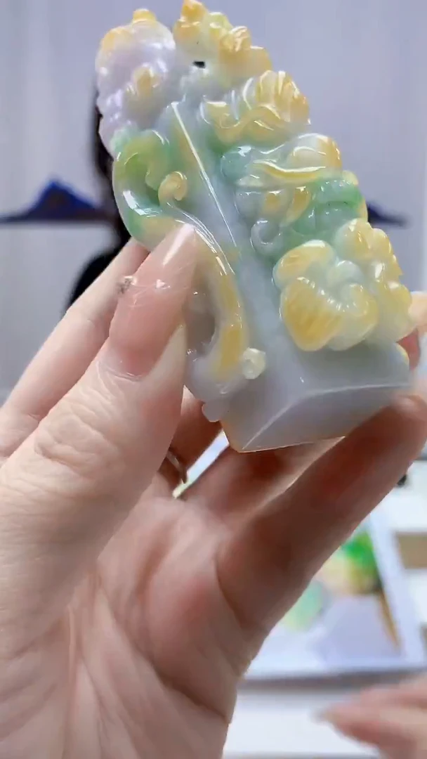 未镶嵌定制翡翠4829DD-毛货挂件139