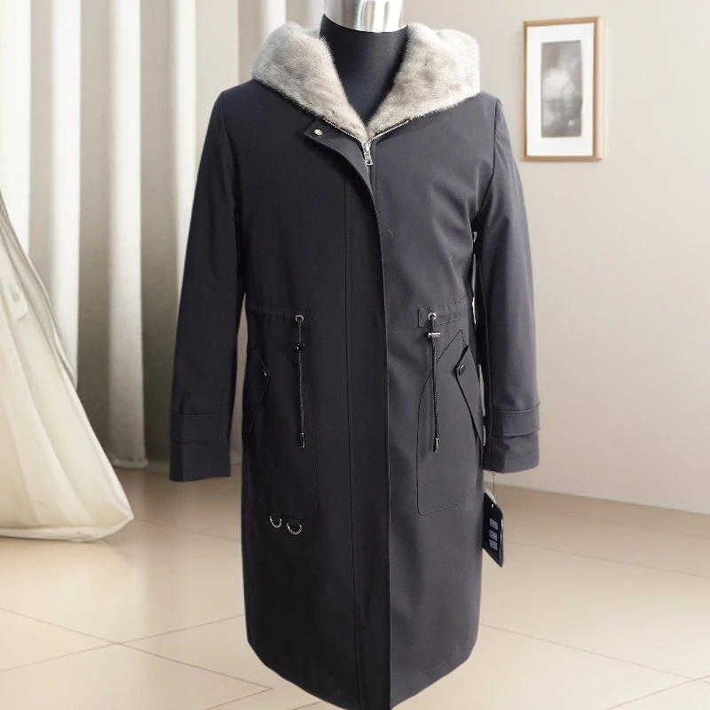 女款高定长款外套22595