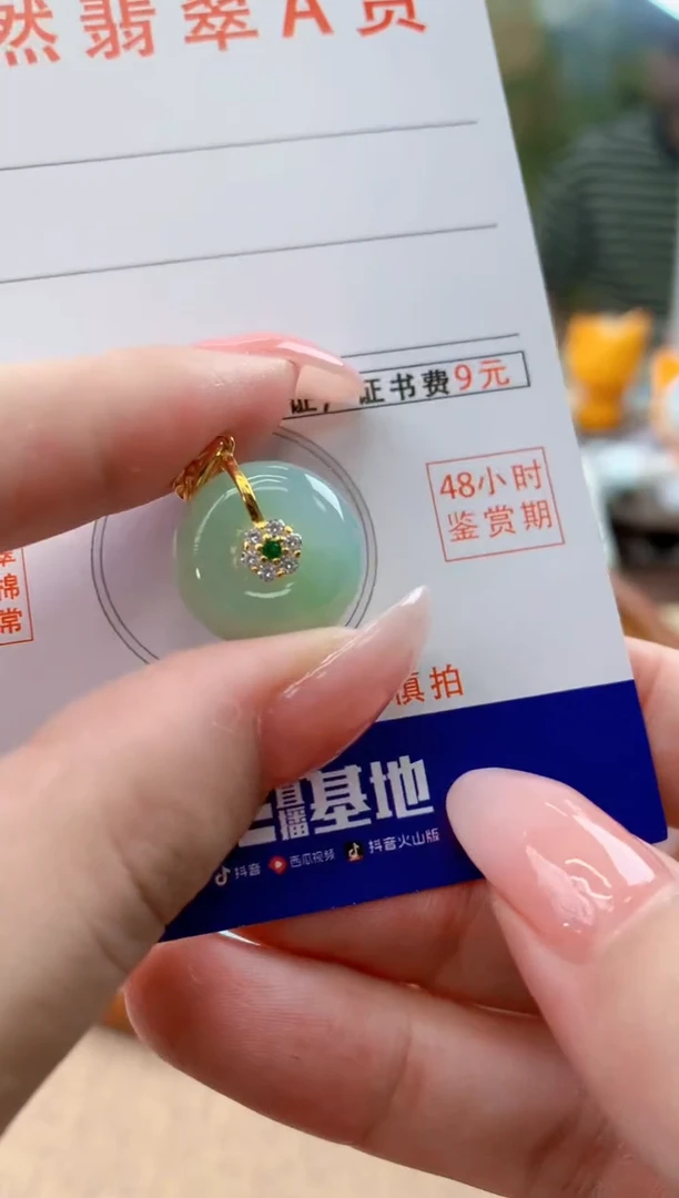 颈饰未镶嵌翡翠天然A货翡翠挂件
