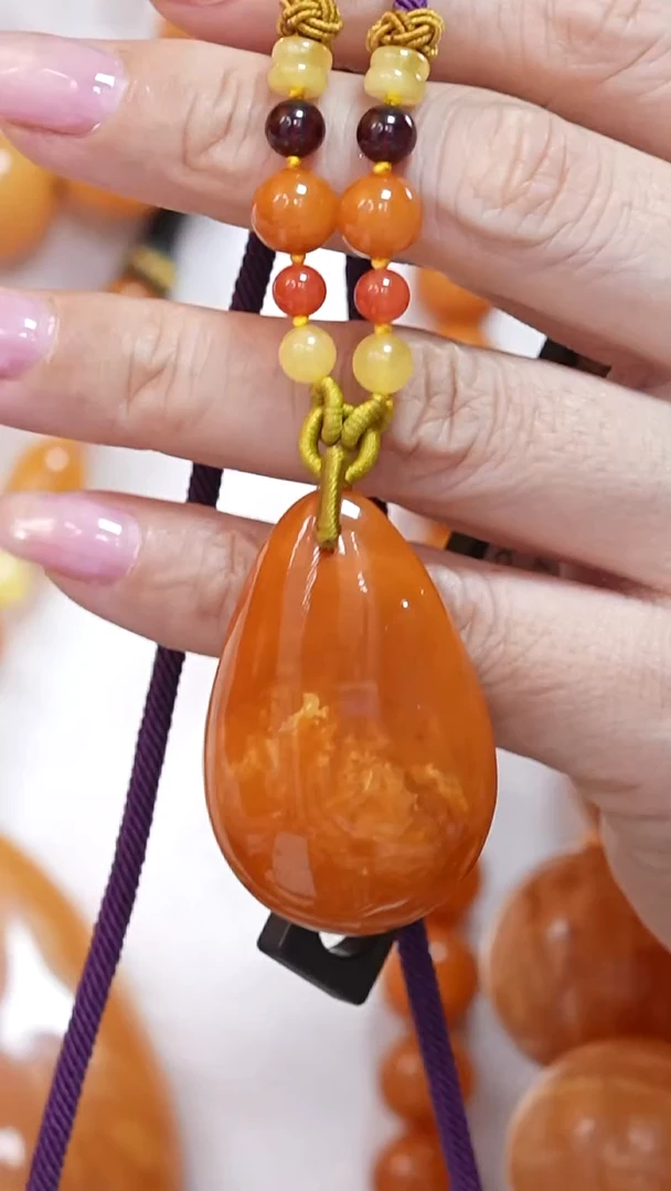 蜜蜡颈饰未镶嵌4224天然蜜蜡珠宝奇石云端妖孽全部保真