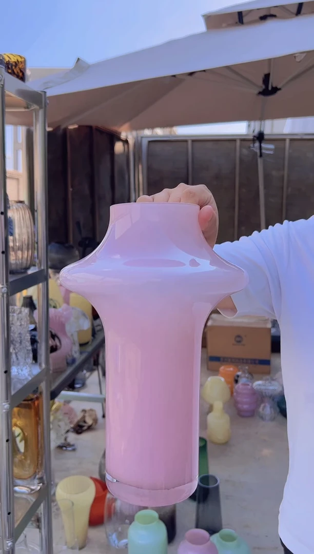 玻璃可插鲜花用于客厅装饰