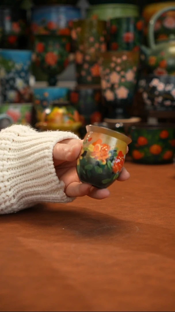 紫砂油画手绘釉下彩