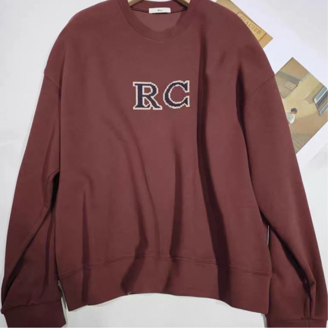 【大叔心选】字母刺绣图案宽松卫衣