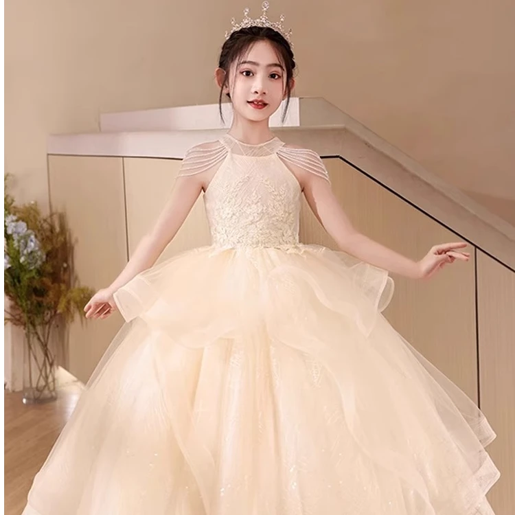 女童礼服宴会礼服走秀演出服女童公主裙女童礼服轻奢洋气女童礼服