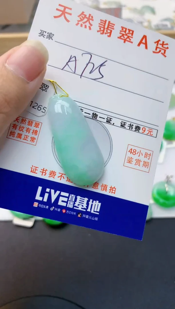 颈饰未镶嵌翡翠天然缅甸A货翡翠百元以上9元证书费自理