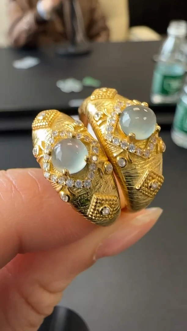 【闪购商品】翡翠戒指银S925镶嵌多样性发其一没有鉴赏期