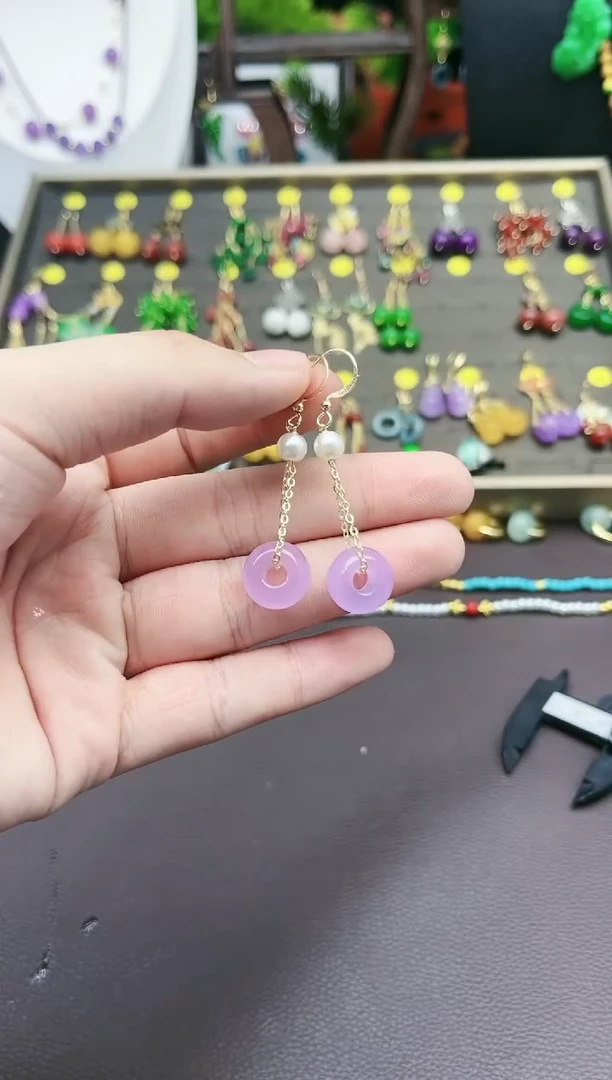 【闪购商品】玛瑙/玉髓耳钉银S925镶嵌715000