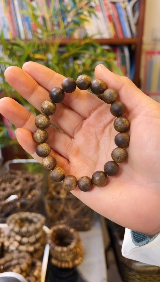 【闪购商品】沉香手串棋楠圆珠单圈