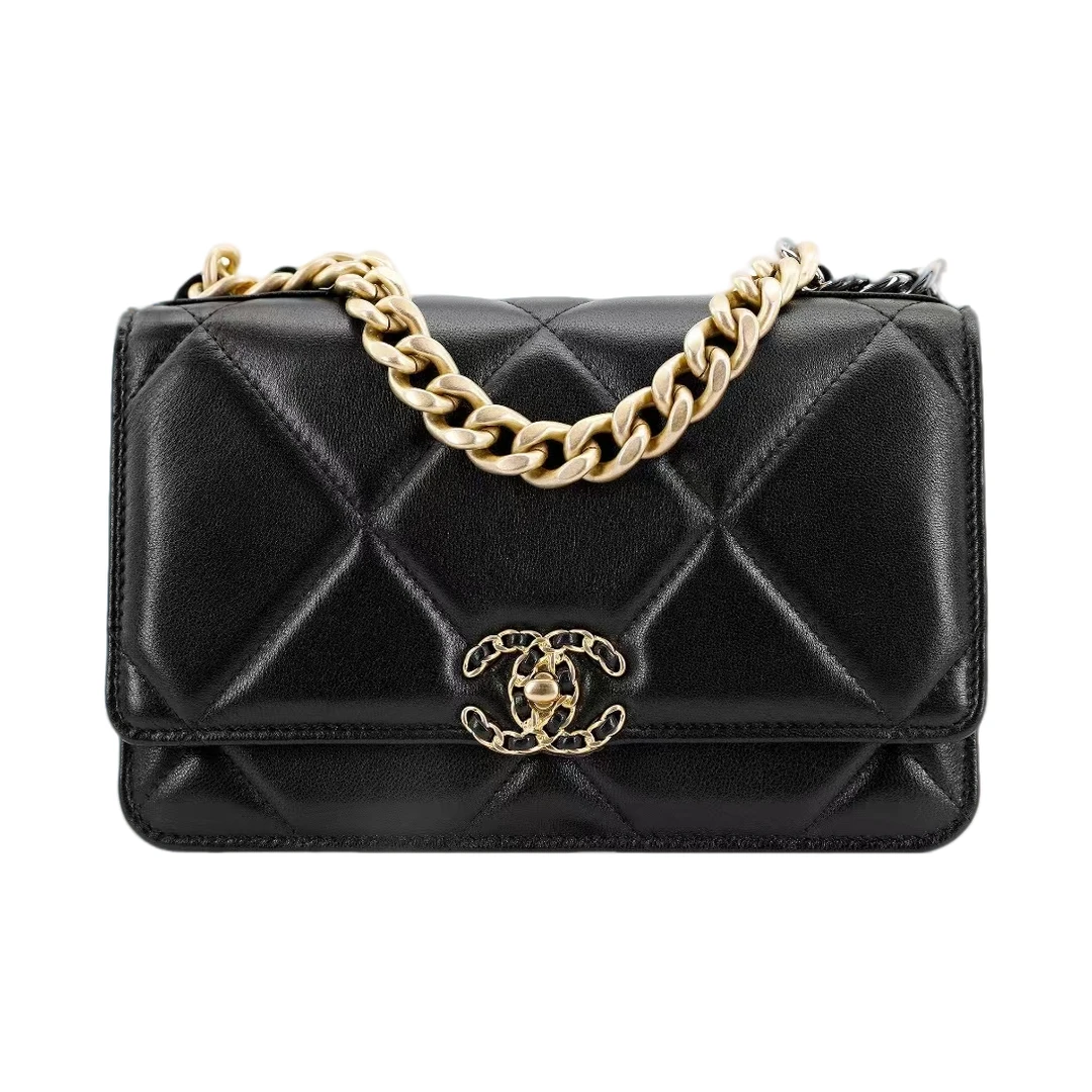 未使用 Chanel/香奈儿 19bag woc金扣 时尚单肩斜挎包