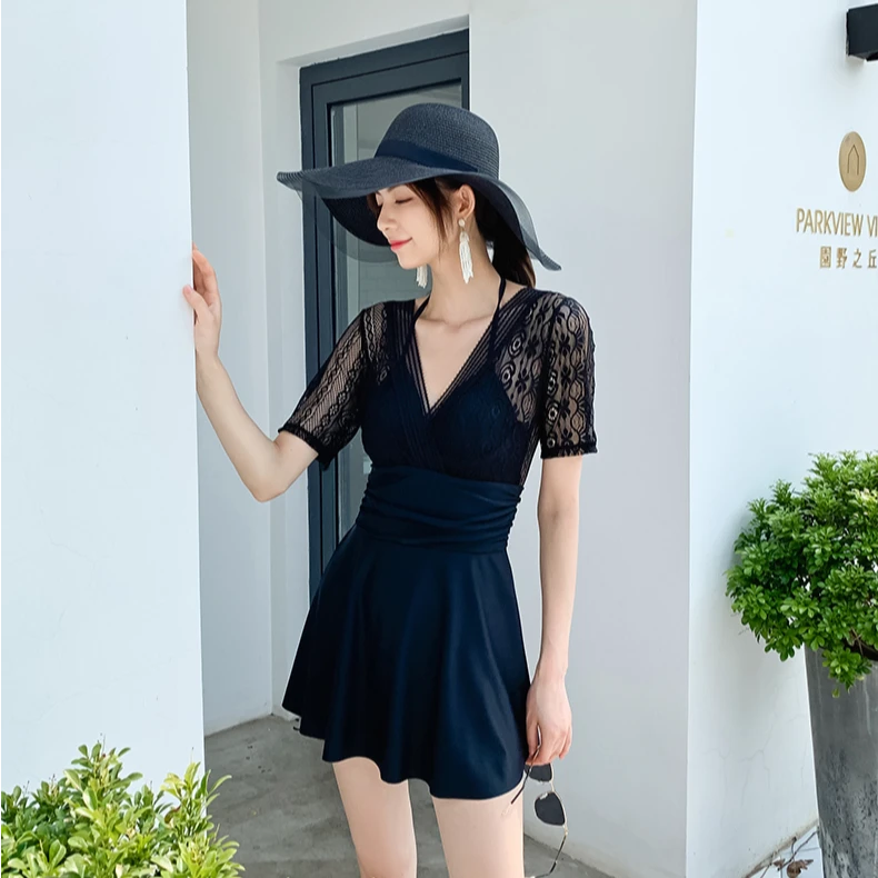 (小码清货合集)遮肉显瘦时尚裙式游泳温泉度假女式泳衣