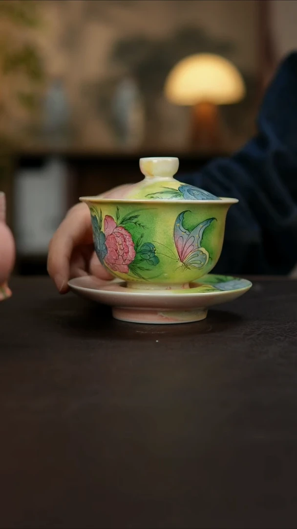 杯景德镇陶瓷杯碗柴烧多人