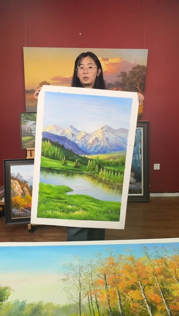 油画【23号】约90*60cm丨朝鲜原创纯手绘孤品油画丨顺丰包邮