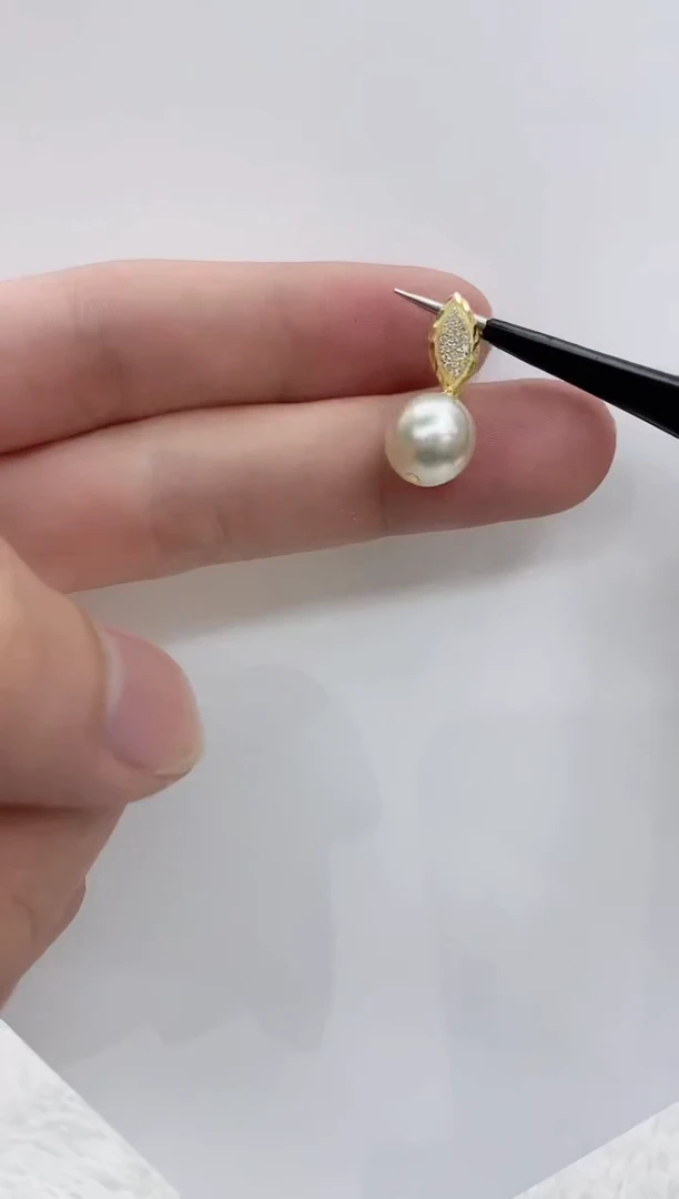 【闪购商品】海水珍珠吊坠(不含链)银S925镶嵌海水珍珠吊坠