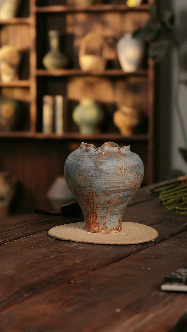 摆件 10-365 陶瓷花器高20口径10