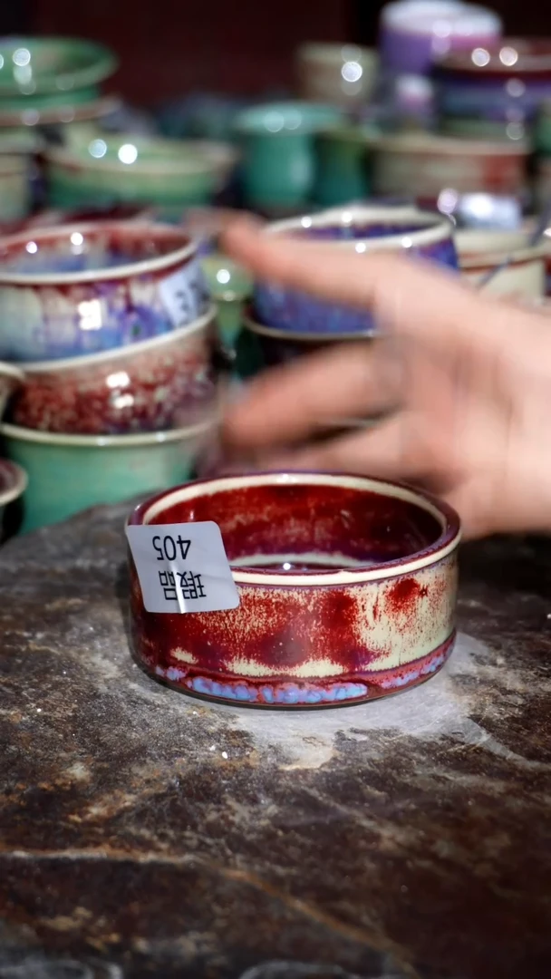 摆件精品窑变钧瓷茶器