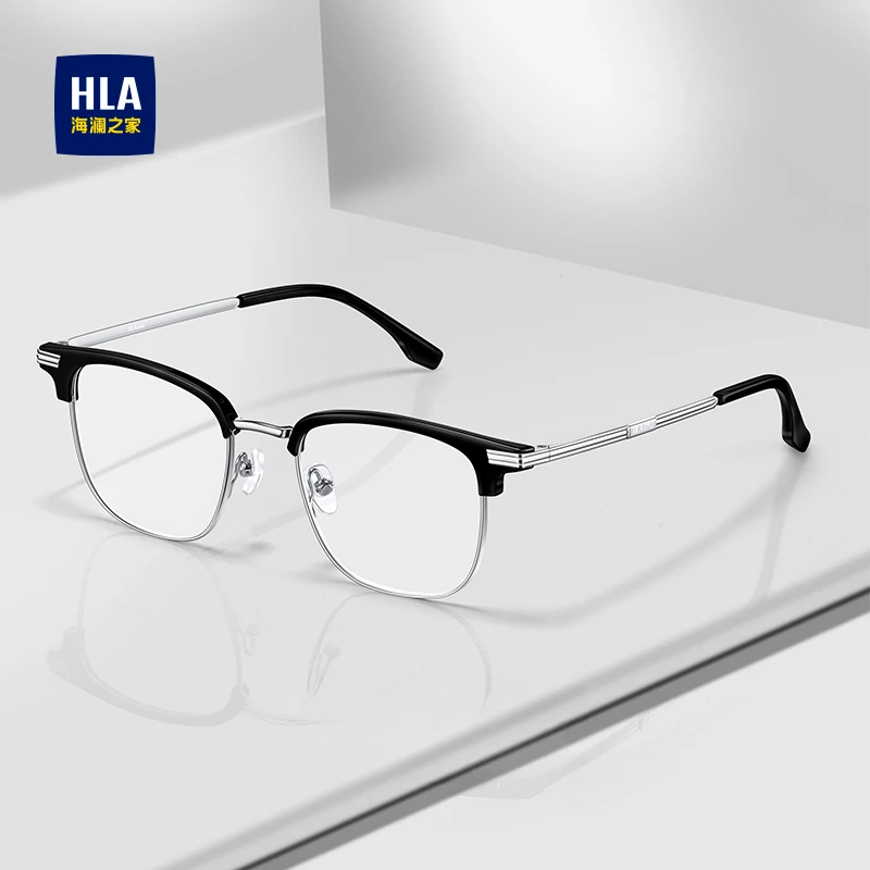 HLA/海澜之家近视眼镜可配度数防蓝光男款高级感潮流帅气眉毛框
