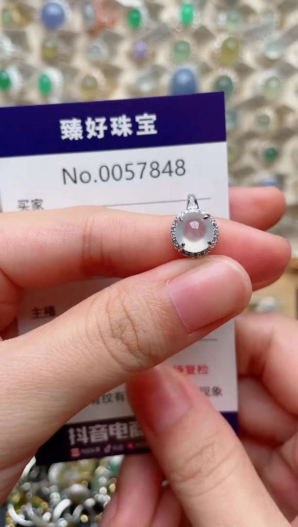 翡翠戒指银S925镶嵌.