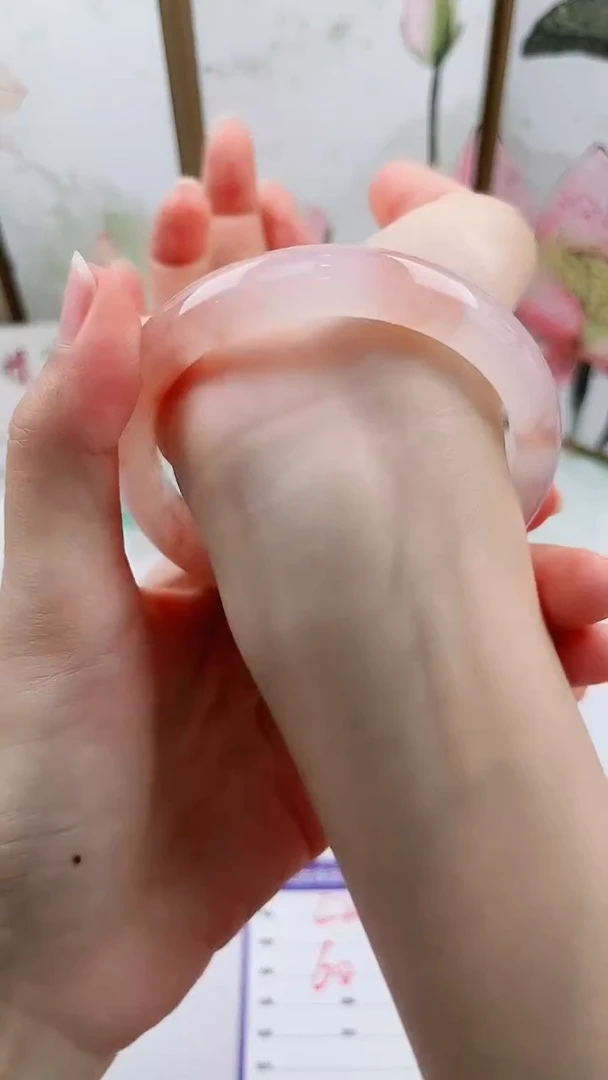 石英质玉手镯未镶嵌L23微色差60mm