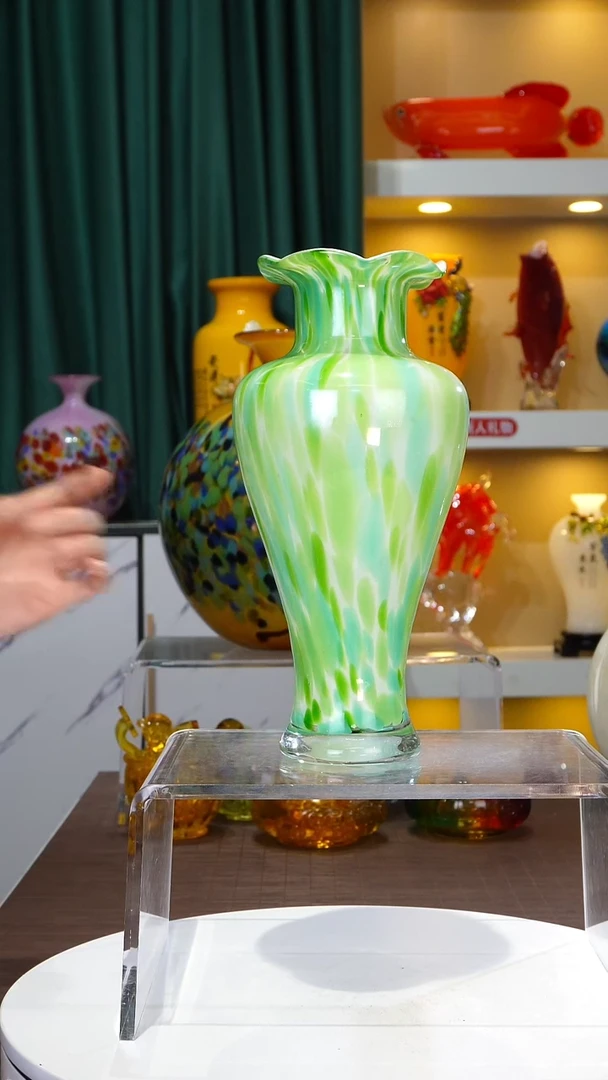 琉璃琉璃绿色花瓶