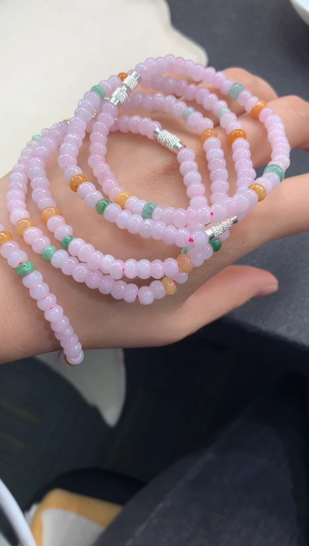 未镶嵌手串翡翠FC550 翡翠算盘珠手串 多样性发其一