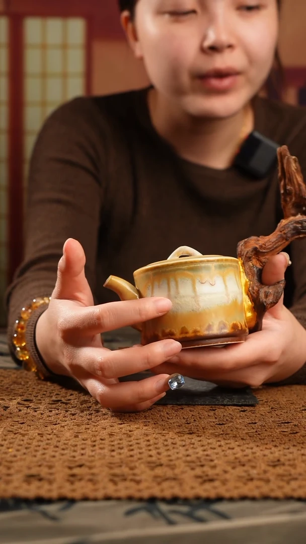 原创缮木柴烧茶壶