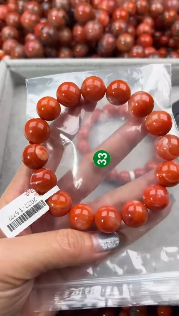 未镶嵌手串南红玛瑙14+