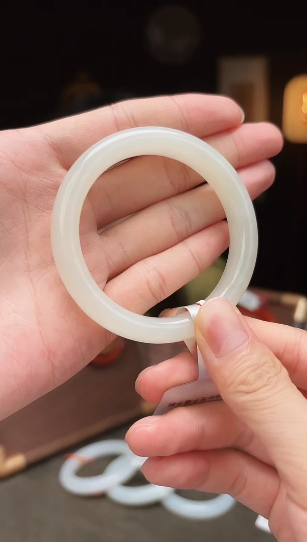 和田玉未镶嵌挂件pp76手镯 53.2