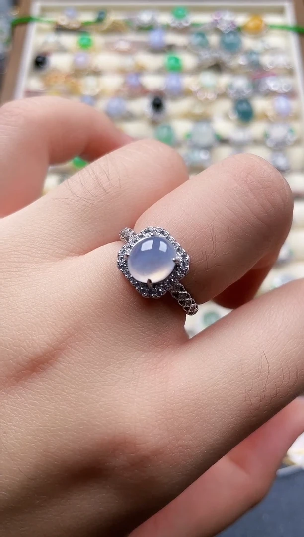 银S925镶嵌戒指翡翠31