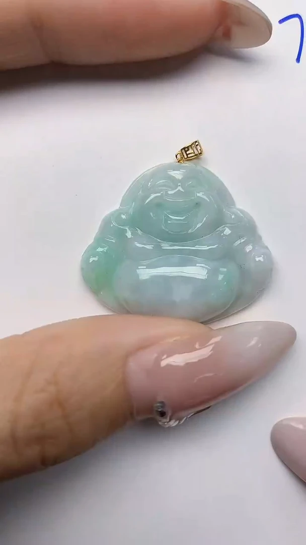 【闪购商品】翡翠颈饰18K金镶嵌天然翡翠A货