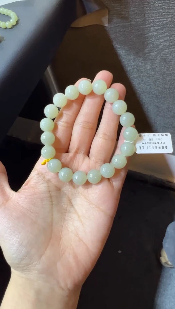 未镶嵌手串和田玉且末近矿高青白手串（产地直发）