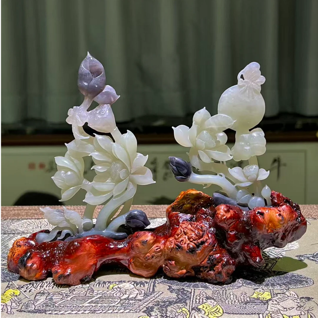 中御嘉拍卖-ZYJ-A-0804001-《静雅凝香》-和田玉摆件