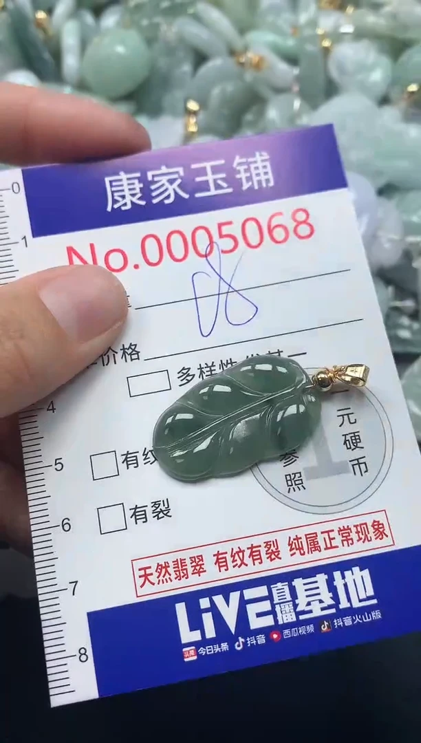 吊坠(不含链)未镶嵌翡翠5068