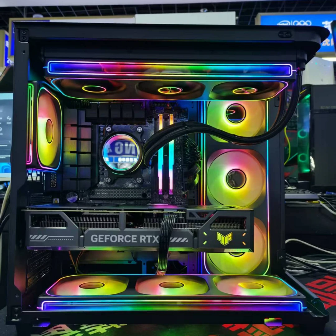 高性能台式电脑组装机水冷散热DIY主机游戏设计办公整机